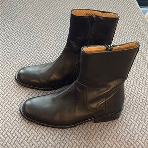 Vintage Sisley Black Leather Boots (United Colors of Benetton)